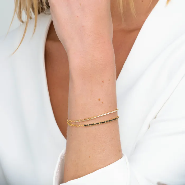 Camile Stone Bracelets Tennis Link Chain Bracelet