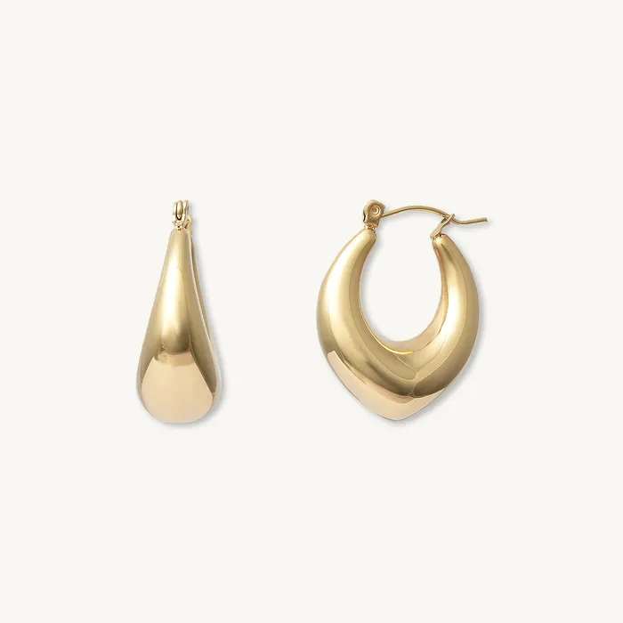 Camile Stone Earrings Odette Hoop Earrings