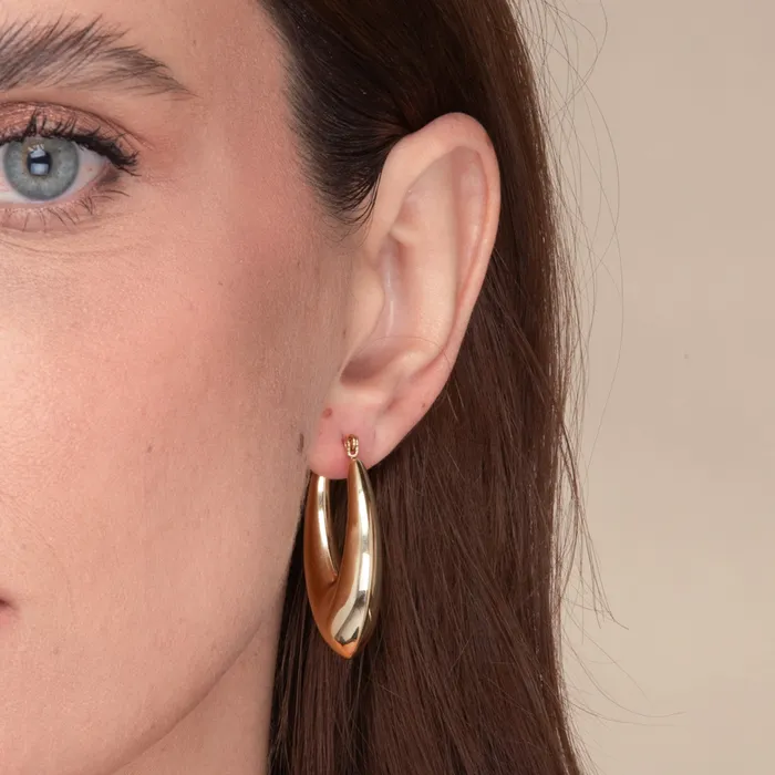 Camile Stone Earrings Odette Hoop Earrings