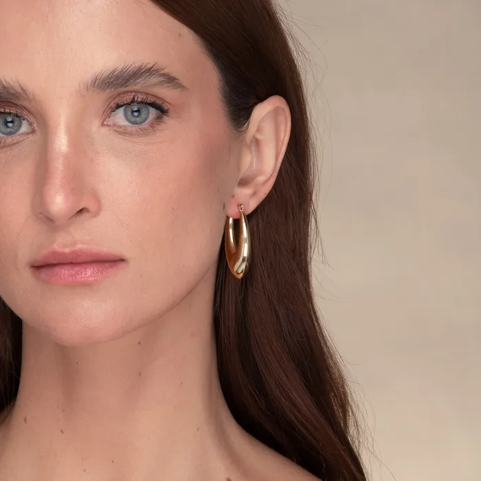 Camile Stone Earrings Odette Hoop Earrings