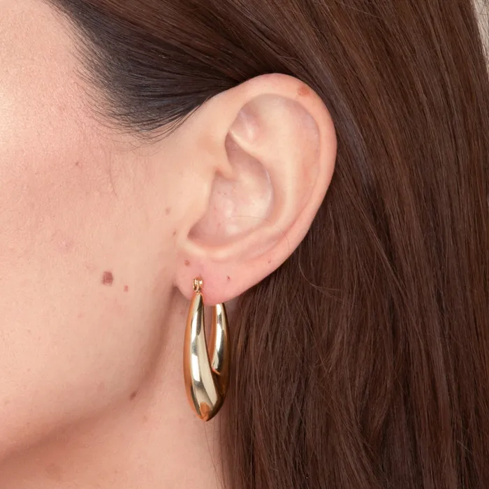 Camile Stone Earrings Odette Hoop Earrings