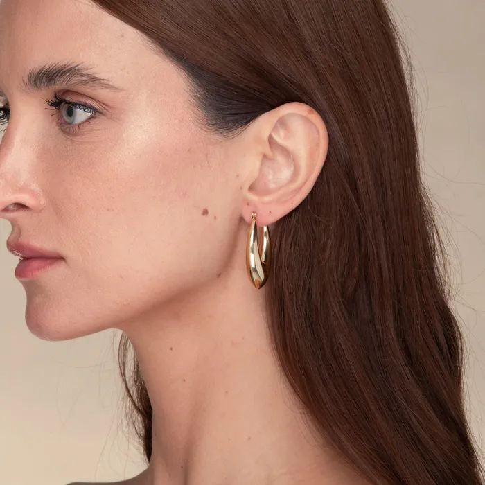 Camile Stone Earrings Odette Hoop Earrings