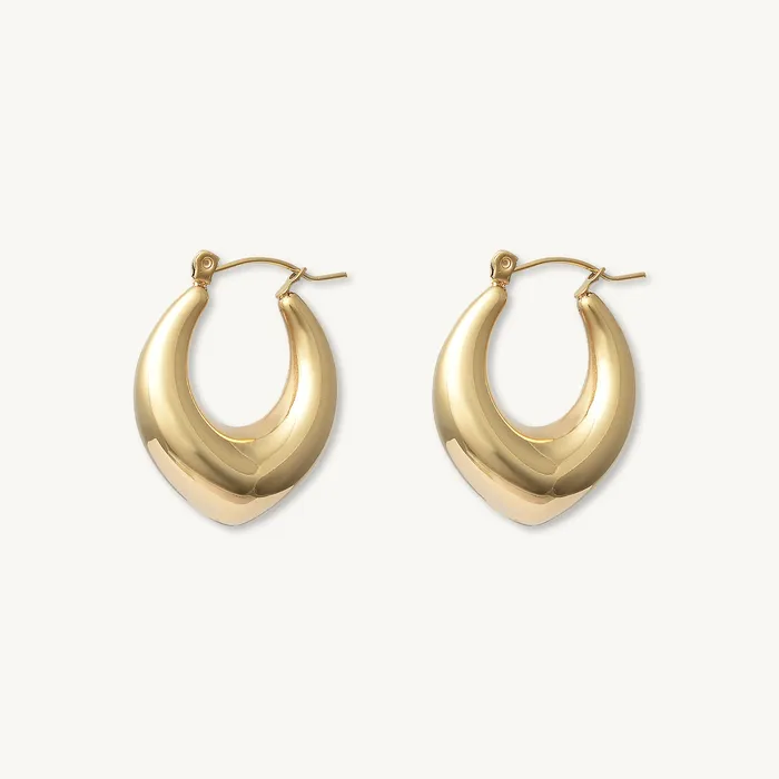 Camile Stone Earrings Odette Hoop Earrings