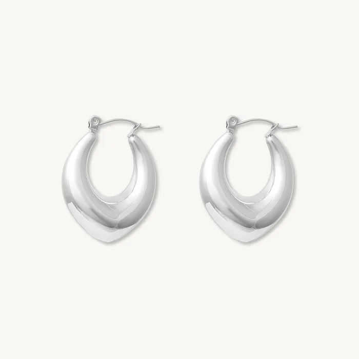 Camile Stone Earrings Odette Hoop Earrings