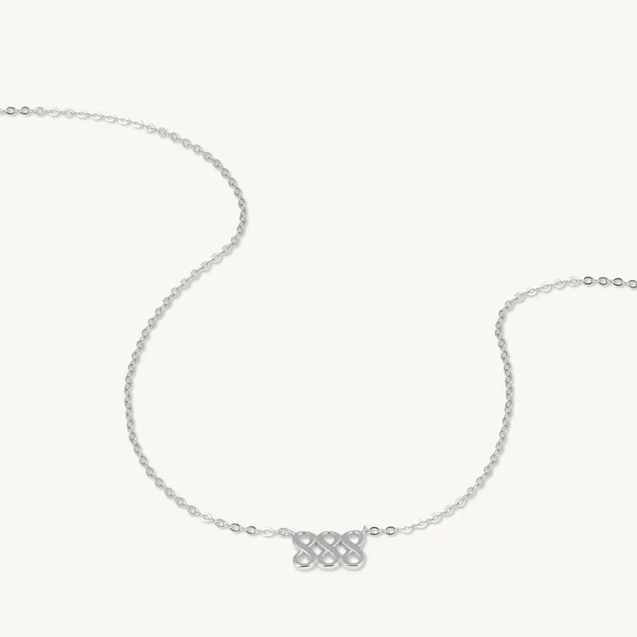 Camile Stone Necklaces 888 Angel Number Pendant Necklace