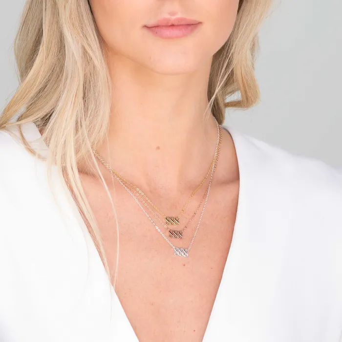 Camile Stone Necklaces 888 Angel Number Pendant Necklace