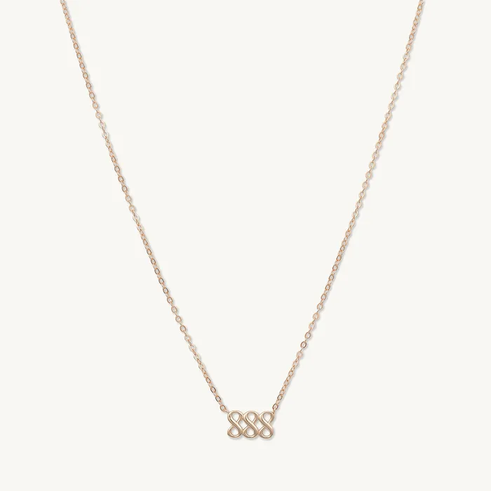 Camile Stone Necklaces 888 Angel Number Pendant Necklace