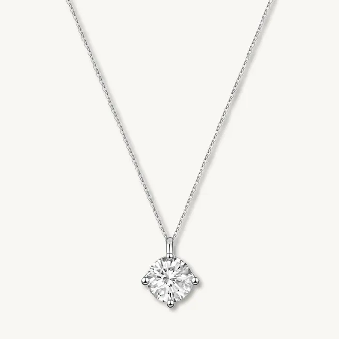 Camile Stone Necklaces Classic Solitaire Pendant Moissanite Necklace 05 Carat