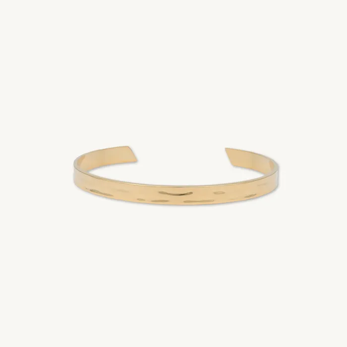 Camile Stone Unisex Ripple Cuff Bangle Bracelet Bracelets