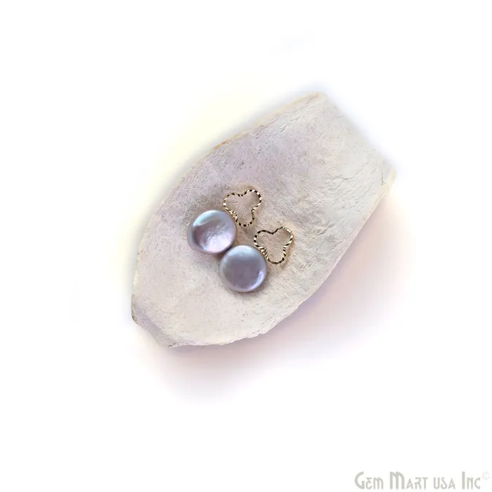 Charm Necklaces Freshwater Baroque Black Pearl Charm Gold Finding Clover Loop 19x14mm 1pair GemMartUSA Charm Necklaces Freshwater Baroque Black Pearl Charm Gold Finding Clover Loop 19x14mm 1pair GemMartUSA