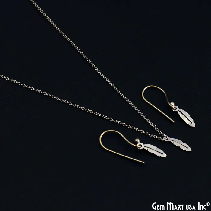 Charm Necklaces GemmartUSA Feather Leaf Shape Laser Finding Silver Plated 13x42mm Charm For Bracelets Pendants Charm Necklaces GemmartUSA Feather Leaf Shape Laser Finding Silver Plated 13x42mm Charm For Bracelets Pendants