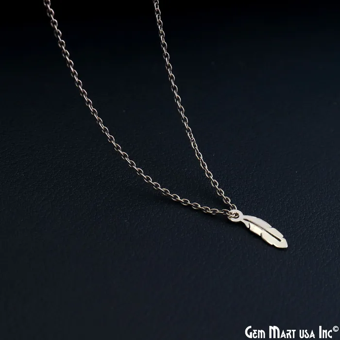 Charm Necklaces GemmartUSA Feather Leaf Shape Laser Finding Silver Plated 13x42mm Charm For Bracelets Pendants Charm Necklaces GemmartUSA Feather Leaf Shape Laser Finding Silver Plated 13x42mm Charm For Bracelets Pendants