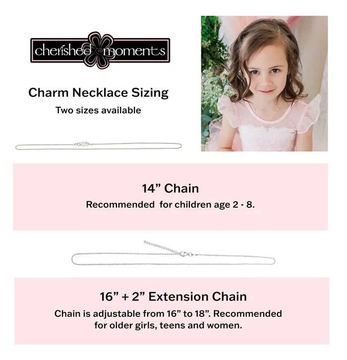 Cherished Moments Necklaces SALE Sterling Silver Childrens Cross Necklace with CZ Heart
