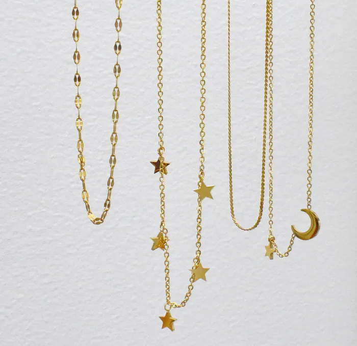 CHLOE DAINTY GOLD STAR CHAIN NECKLACE MAI DSIRE Necklaces