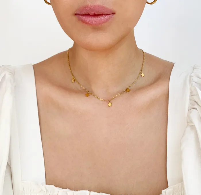 CHLOE DAINTY GOLD STAR CHAIN NECKLACE MAI DSIRE Necklaces