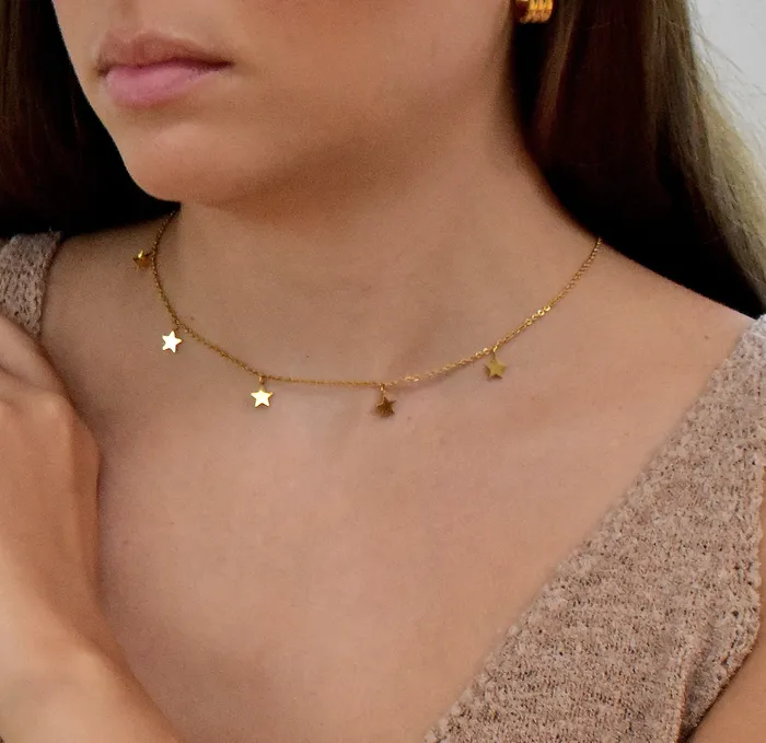 CHLOE DAINTY GOLD STAR CHAIN NECKLACE MAI DSIRE Necklaces