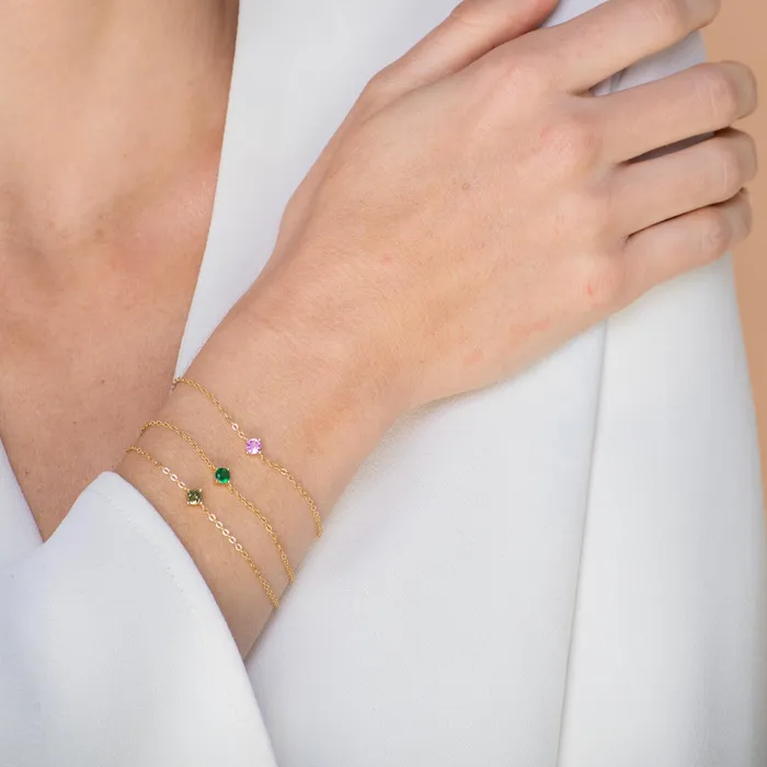 Classic Birthstone Bracelet August Camile Stone Bracelets