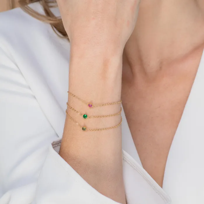 Classic Birthstone Bracelet August Camile Stone Bracelets
