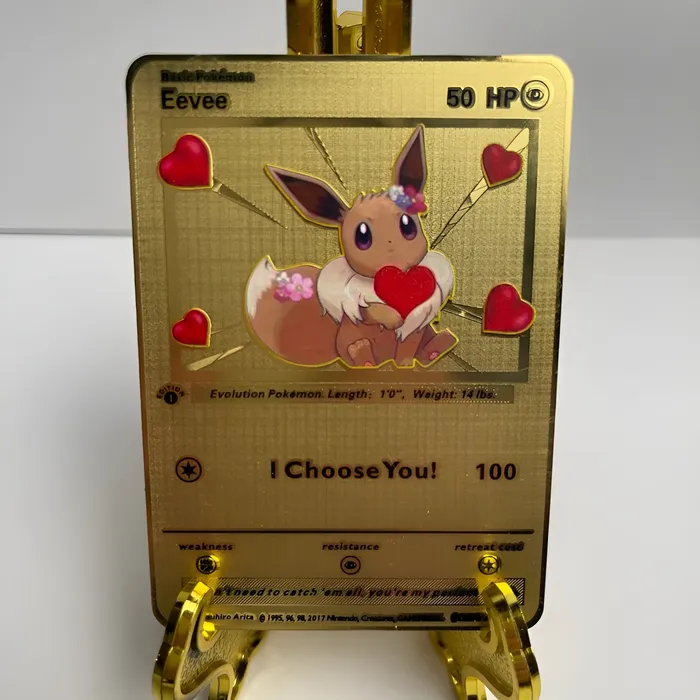 Customized Jewel PreStyled Sets Gold Plated Pokemon Collectible Cards