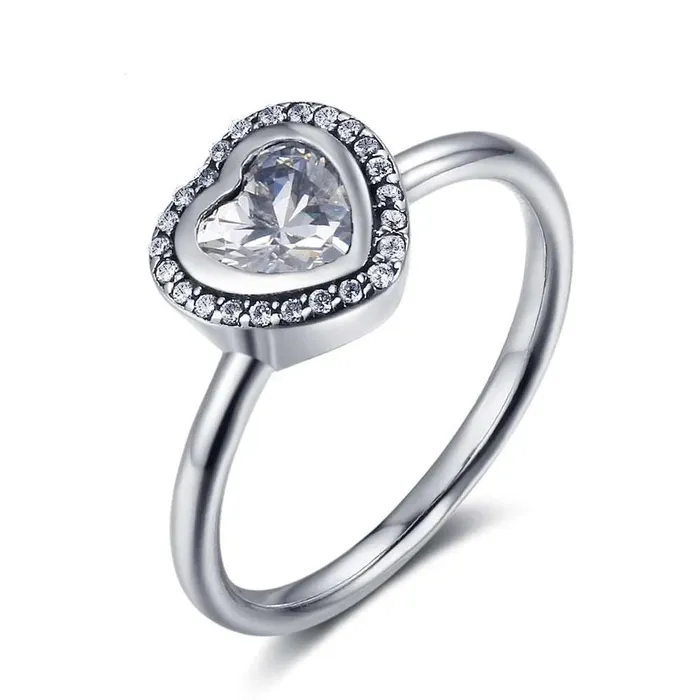 customjewelryan Rings Solid 925 Sterling Silver Female Rings Heart Shape 9mm Wide Rings with Silver Heart Inserted customjewelryan Rings Solid 925 Sterling Silver Female Rings Heart Shape 9mm Wide Rings with Silver Heart Inserted