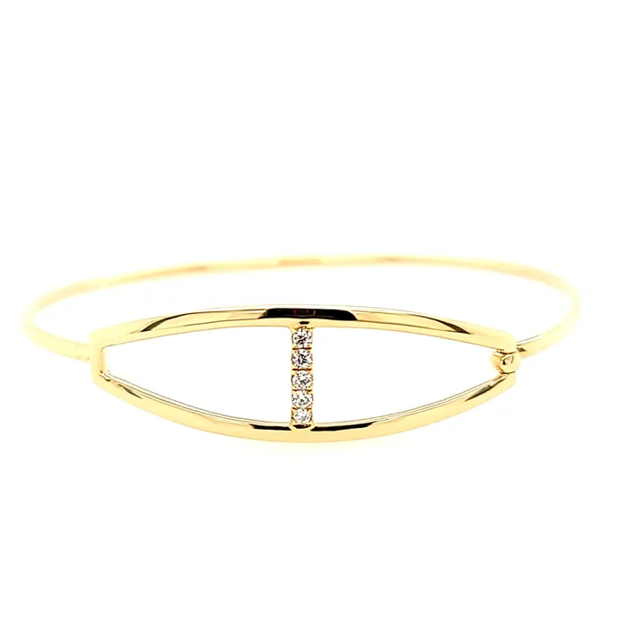 Doves Bracelets Yellow Gold Diamond Bangle Bracelet I7721