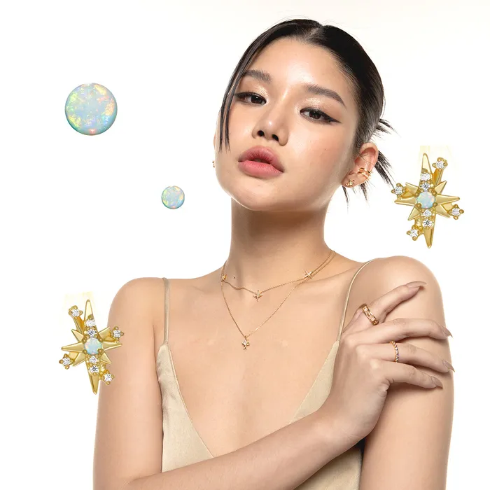 Earrings acemijewelry Opal 12 Fortune Star Earring