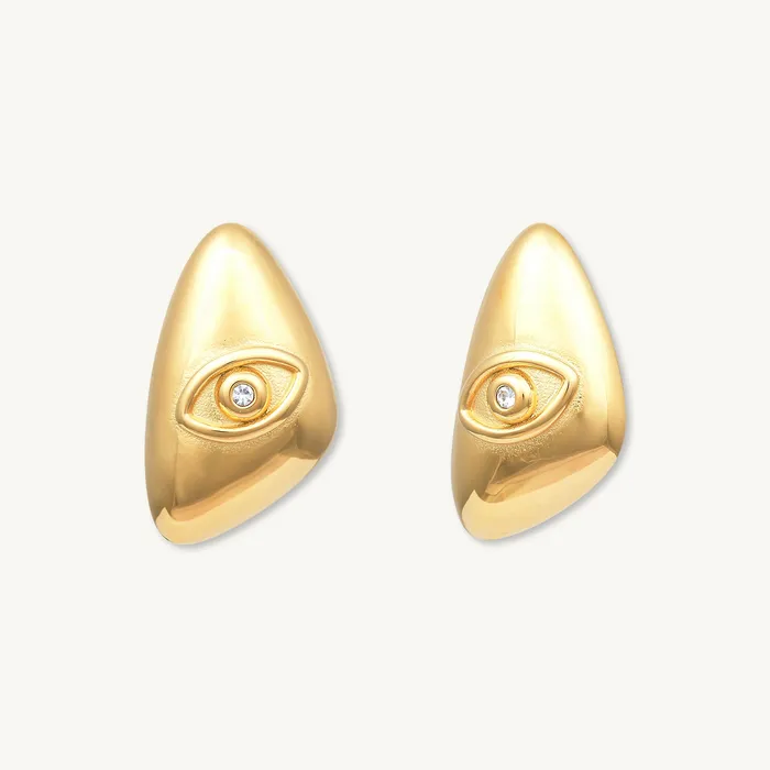 Earrings Camile Stone Evil Eye Dome Stud Earrings