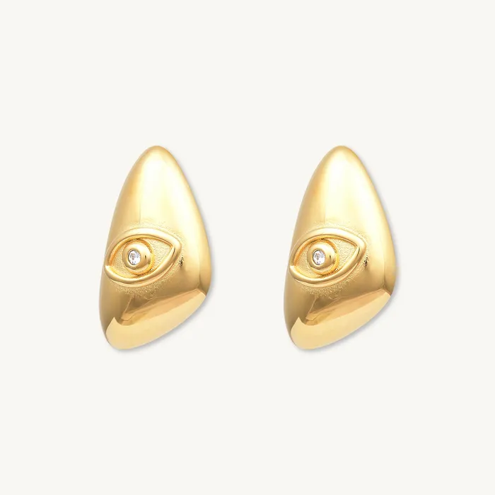 Earrings Camile Stone Evil Eye Dome Stud Earrings