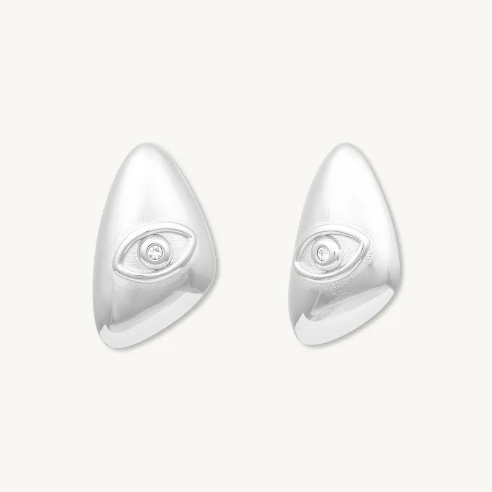 Earrings Camile Stone Evil Eye Dome Stud Earrings