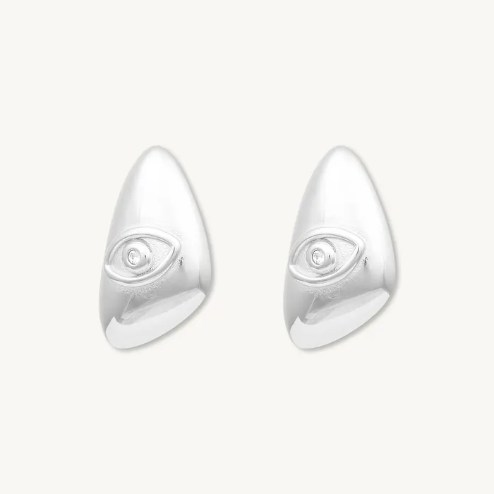 Earrings Camile Stone Evil Eye Dome Stud Earrings