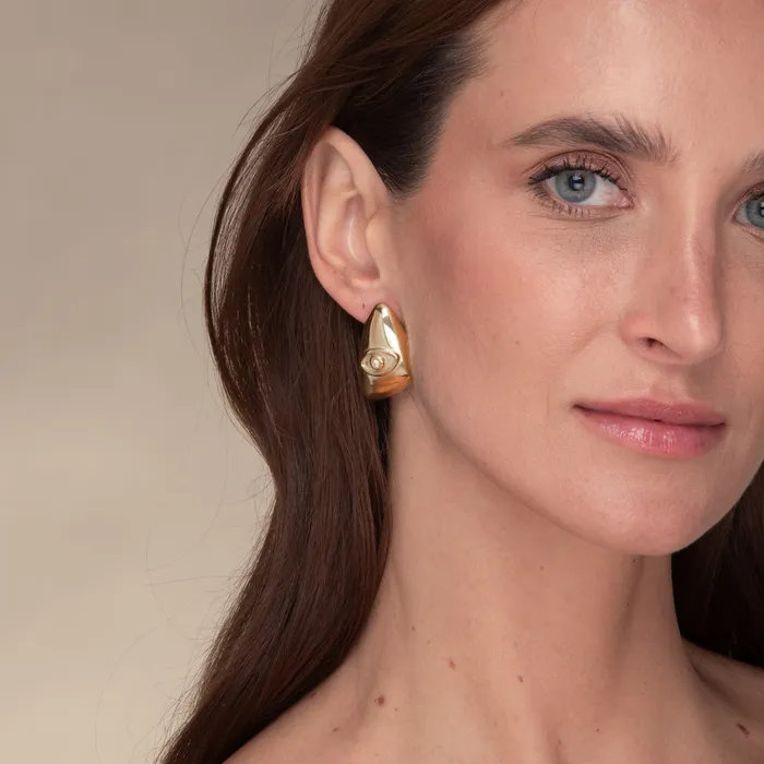 Earrings Camile Stone Evil Eye Dome Stud Earrings