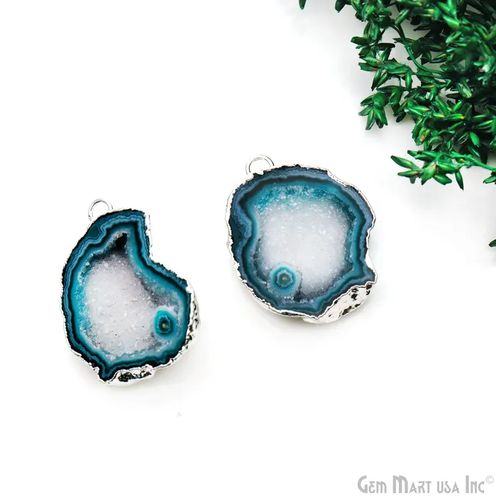 Earrings GemMartUSA Geode Druzy 27x19mm Organic Gold Electroplated Single Bail Gemstone Earring Connector 1 Pair Earrings GemMartUSA Geode Druzy 27x19mm Organic Gold Electroplated Single Bail Gemstone Earring Connector 1 Pair