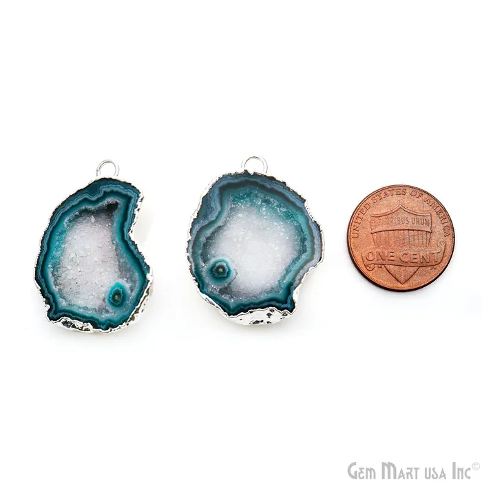 Earrings GemMartUSA Geode Druzy 27x19mm Organic Gold Electroplated Single Bail Gemstone Earring Connector 1 Pair Earrings GemMartUSA Geode Druzy 27x19mm Organic Gold Electroplated Single Bail Gemstone Earring Connector 1 Pair