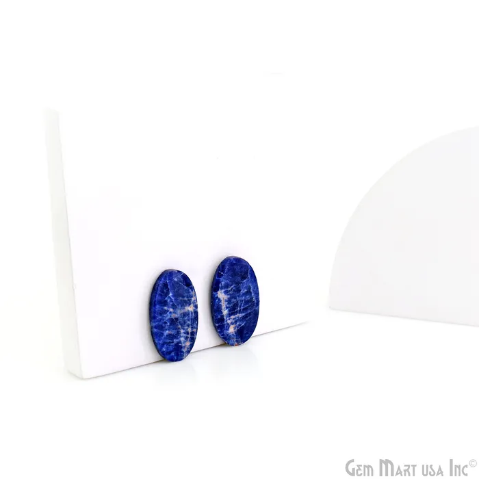 Earrings GemMartUSA Sodalite Oval Shape 26x14mm Loose Gemstone For Earring Pair Earrings GemMartUSA Sodalite Oval Shape 26x14mm Loose Gemstone For Earring Pair