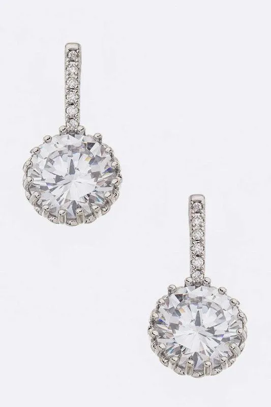 Earrings LA Jewelry Plaza Cubic Zirconia Post Earrings Online Only