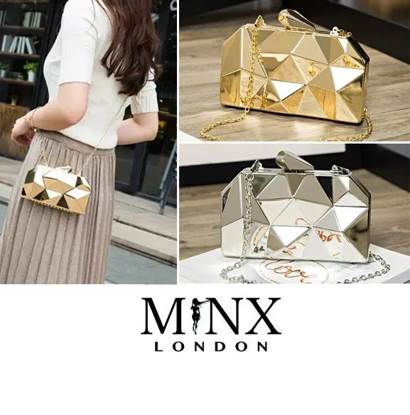 Earrings Minx London Handbags Womens Handbags Gold Handbag Silver Handbag
