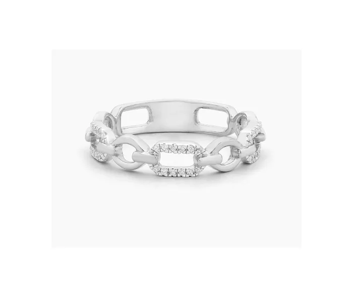 Ella Stein Ella Stein Silver Diamond Link Ring SI1976 Rings