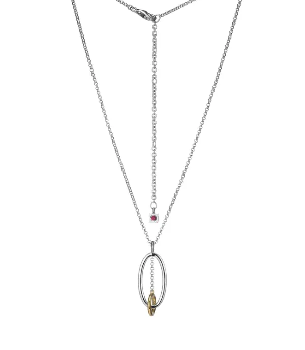 ELLE Necklaces ELLE Two Tone Circadia Drop Chain Necklace SI5101