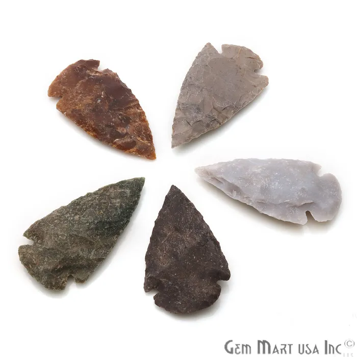 GemmartUSA 5pc Lot Arrowhead Cut Gemstones 51x29mm Handcrafted Stone Loose Gemstone DIY Pendant DIY Jewelry Necklaces GemmartUSA 5pc Lot Arrowhead Cut Gemstones 51x29mm Handcrafted Stone Loose Gemstone DIY Pendant DIY Jewelry Necklaces