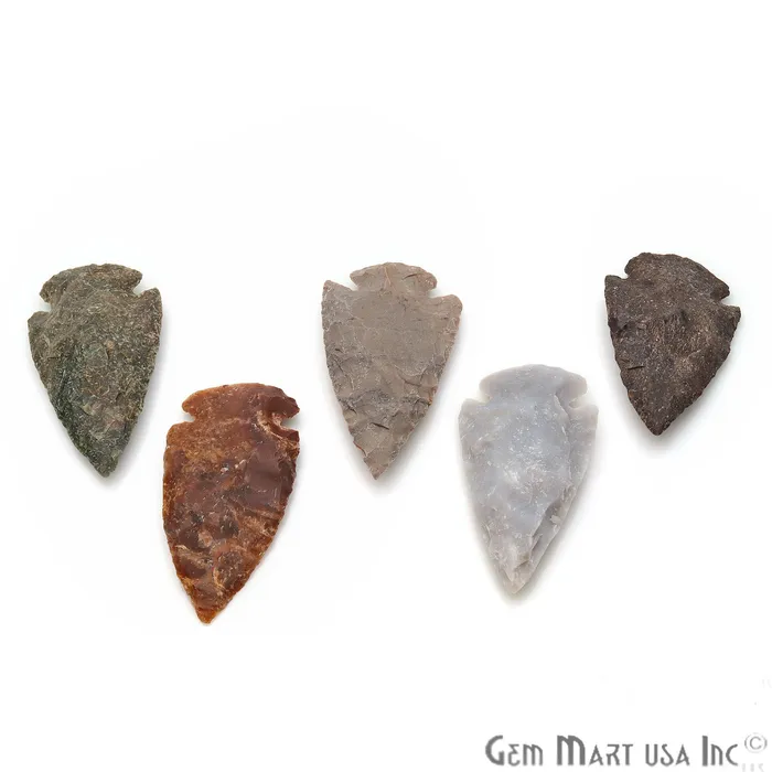 GemmartUSA 5pc Lot Arrowhead Cut Gemstones 51x29mm Handcrafted Stone Loose Gemstone DIY Pendant DIY Jewelry Necklaces GemmartUSA 5pc Lot Arrowhead Cut Gemstones 51x29mm Handcrafted Stone Loose Gemstone DIY Pendant DIY Jewelry Necklaces