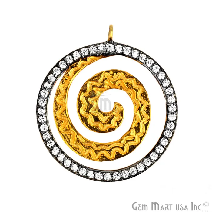 GemmartUSA Bracelets Cubic Zircon Pave Charm Gold Vermeil Charm For Bracelet Pendants GemmartUSA Bracelets Cubic Zircon Pave Charm Gold Vermeil Charm For Bracelet Pendants