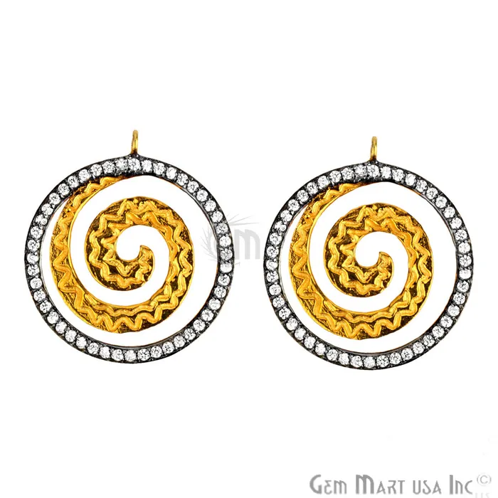 GemmartUSA Bracelets Cubic Zircon Pave Charm Gold Vermeil Charm For Bracelet Pendants GemmartUSA Bracelets Cubic Zircon Pave Charm Gold Vermeil Charm For Bracelet Pendants