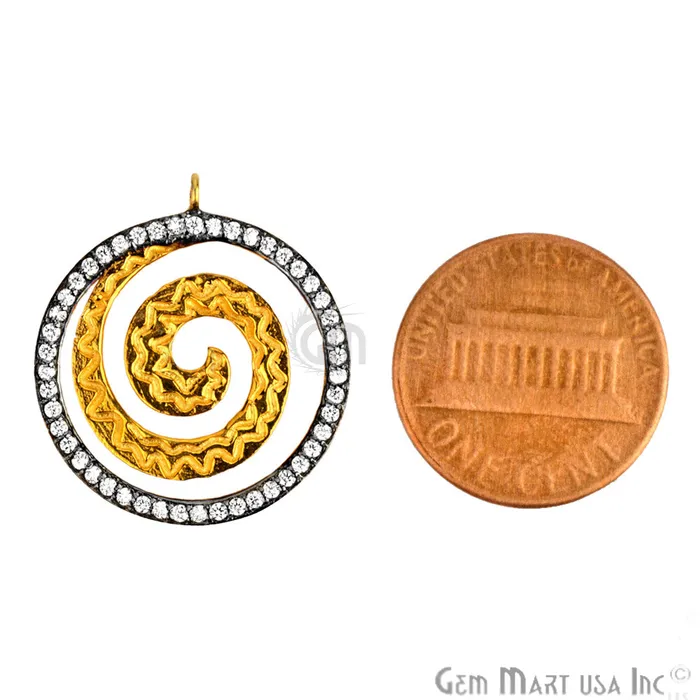 GemmartUSA Bracelets Cubic Zircon Pave Charm Gold Vermeil Charm For Bracelet Pendants GemmartUSA Bracelets Cubic Zircon Pave Charm Gold Vermeil Charm For Bracelet Pendants