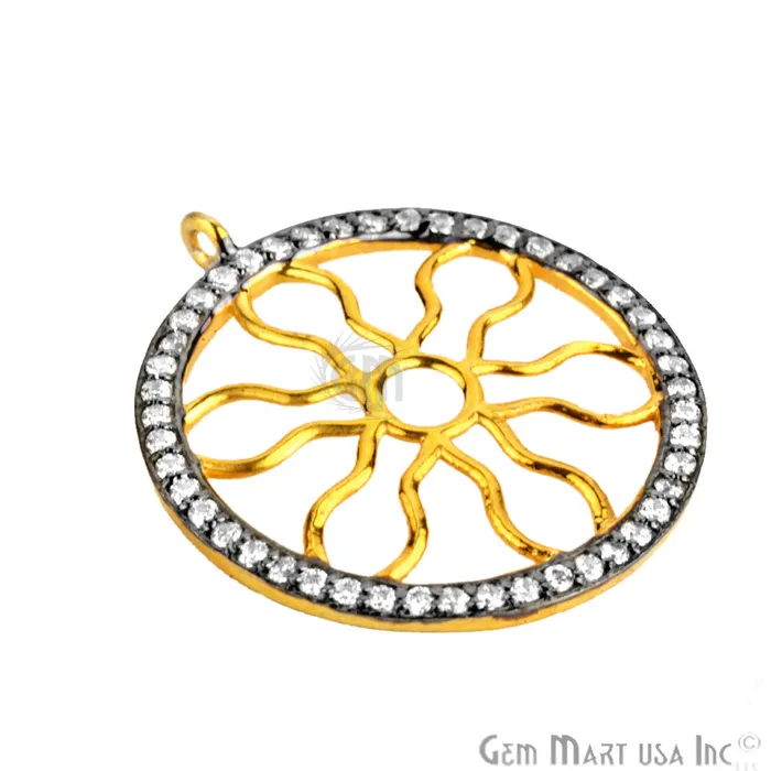 GemmartUSA Bracelets Cubic Zircon Pave Charm Gold Vermeil Charm For Bracelet Pendants GemmartUSA Bracelets Cubic Zircon Pave Charm Gold Vermeil Charm For Bracelet Pendants