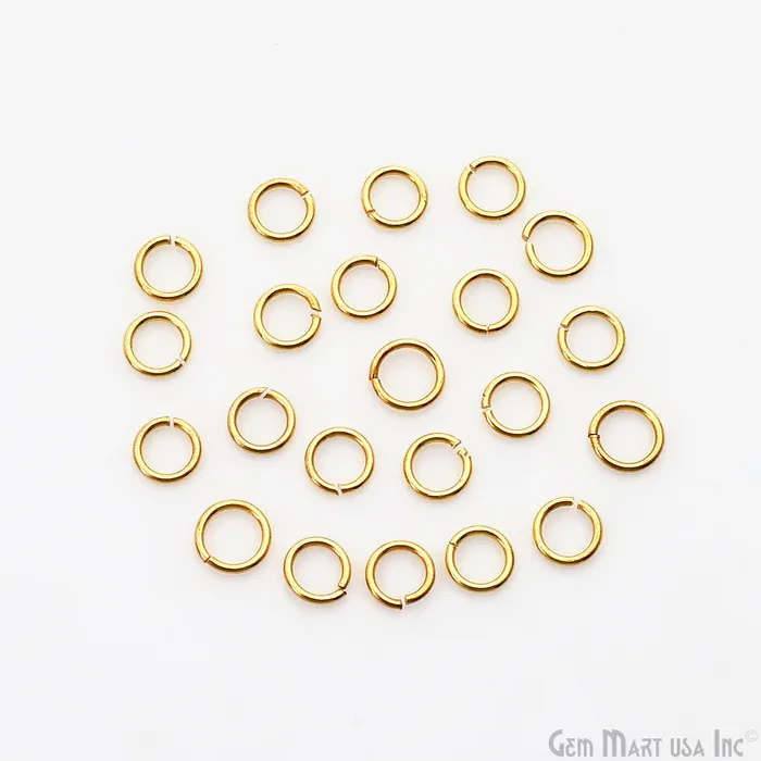 GemMartUSA Charm Necklaces 10pc Lot Open Jump Rings 5mm Gold Plated Finding Jewelry Charm GemMartUSA Charm Necklaces 10pc Lot Open Jump Rings 5mm Gold Plated Finding Jewelry Charm