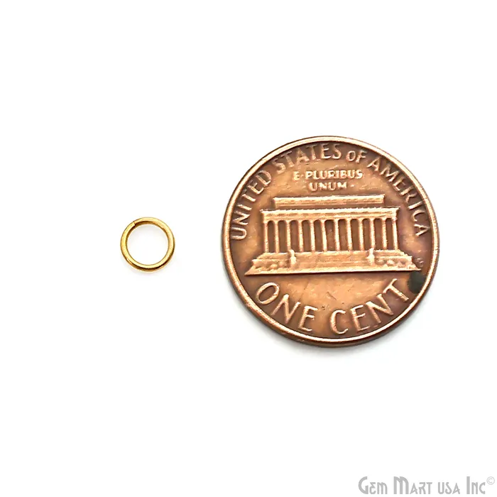 GemMartUSA Charm Necklaces 10pc Lot Open Jump Rings 5mm Gold Plated Finding Jewelry Charm GemMartUSA Charm Necklaces 10pc Lot Open Jump Rings 5mm Gold Plated Finding Jewelry Charm
