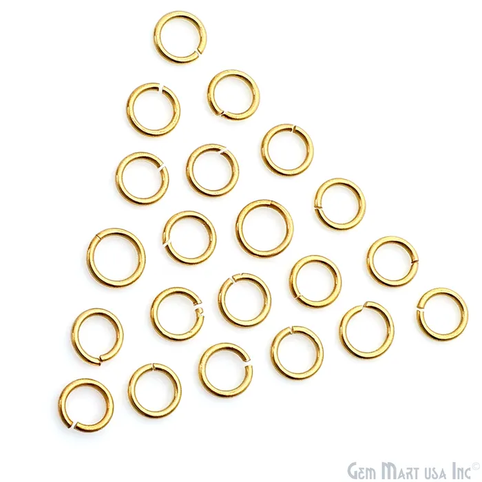 GemMartUSA Charm Necklaces 10pc Lot Open Jump Rings 5mm Gold Plated Finding Jewelry Charm GemMartUSA Charm Necklaces 10pc Lot Open Jump Rings 5mm Gold Plated Finding Jewelry Charm