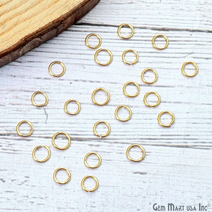 GemMartUSA Charm Necklaces 10pc Lot Open Jump Rings 5mm Gold Plated Finding Jewelry Charm GemMartUSA Charm Necklaces 10pc Lot Open Jump Rings 5mm Gold Plated Finding Jewelry Charm
