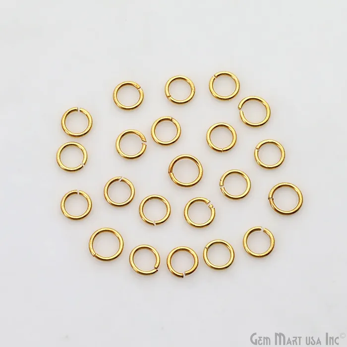 GemMartUSA Charm Necklaces 10pc Lot Open Jump Rings 5mm Gold Plated Finding Jewelry Charm GemMartUSA Charm Necklaces 10pc Lot Open Jump Rings 5mm Gold Plated Finding Jewelry Charm