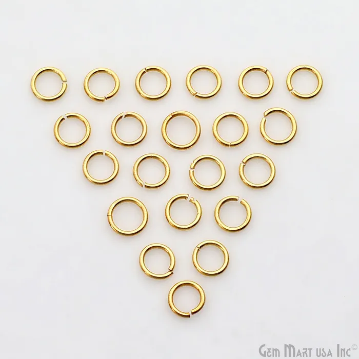 GemMartUSA Charm Necklaces 10pc Lot Open Jump Rings 5mm Gold Plated Finding Jewelry Charm GemMartUSA Charm Necklaces 10pc Lot Open Jump Rings 5mm Gold Plated Finding Jewelry Charm